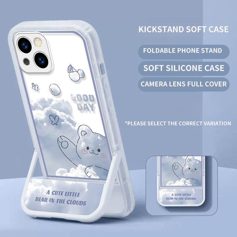 Kickstand สําหรับ Oppo A5 A9 A15 A98 A77 A57 A55 A54 A53 F11 F9 Reno 10 8 8T 6 5 4Z 2F Pro Plus 5G นุ่มคลุมทั้งหมด | Zj A081