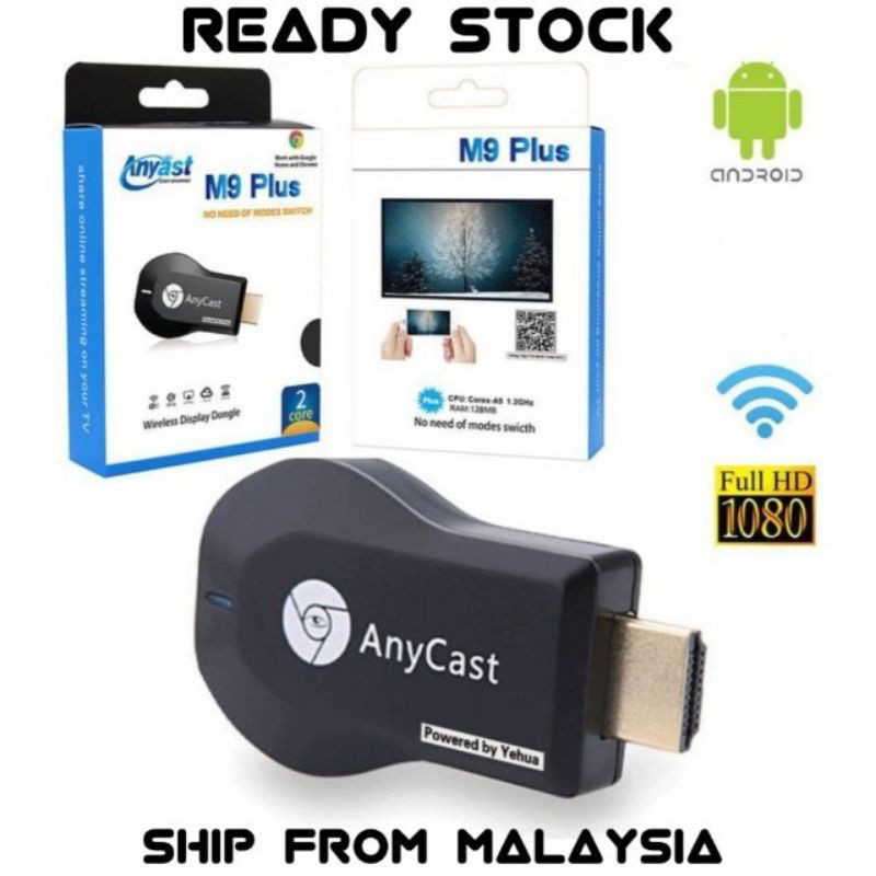 AnyCast M9 Plus Wireless TV Dongle DLNA Aplay HD Video TV Stick