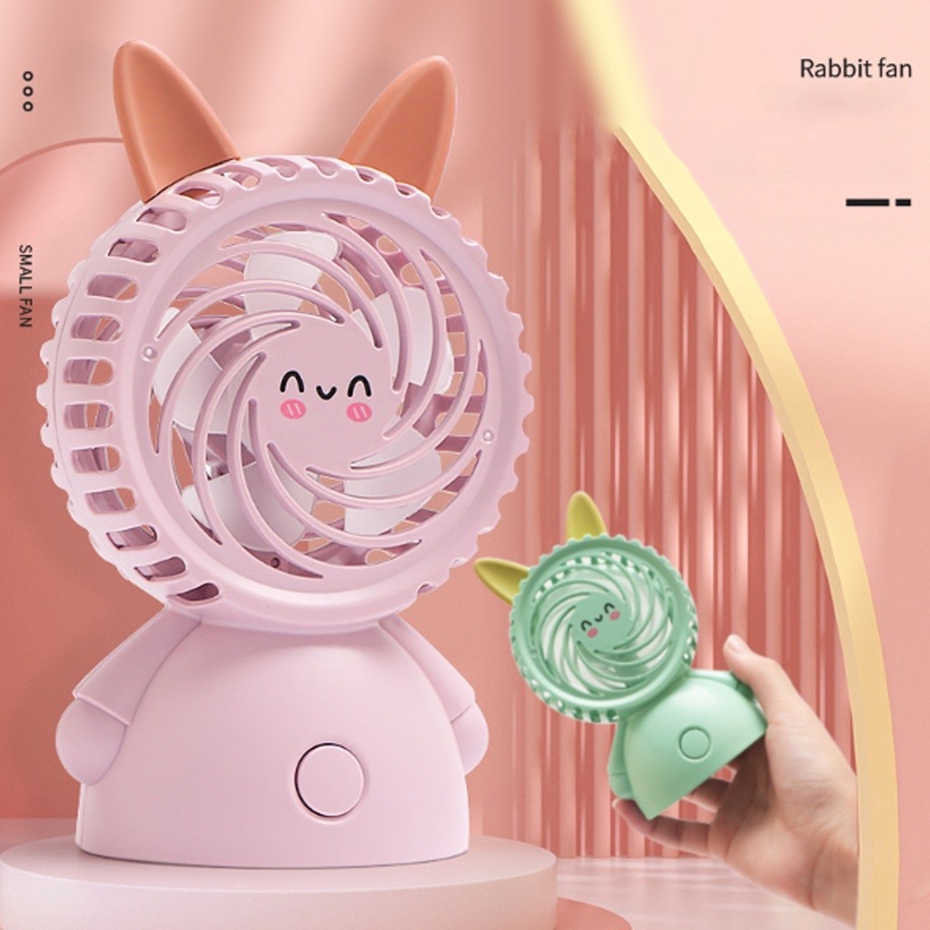 พัดลมมือถือ YIWUSHOP ปลีก/ส่ง พัดลมพกพ mini fan มีไฟในตัว ที่ชาร์จ USB