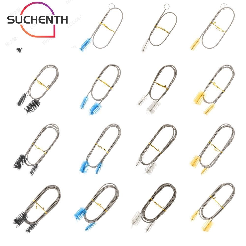 Suchenth 45/90/155/200 ซม. แปรงท่อ ยืดหยุ่น แบบพกพา กรอง ปั๊ม ล้าง สเตนเลส อุปกรณ์ตู้ปลา เครื่องมือทําความสะอาด