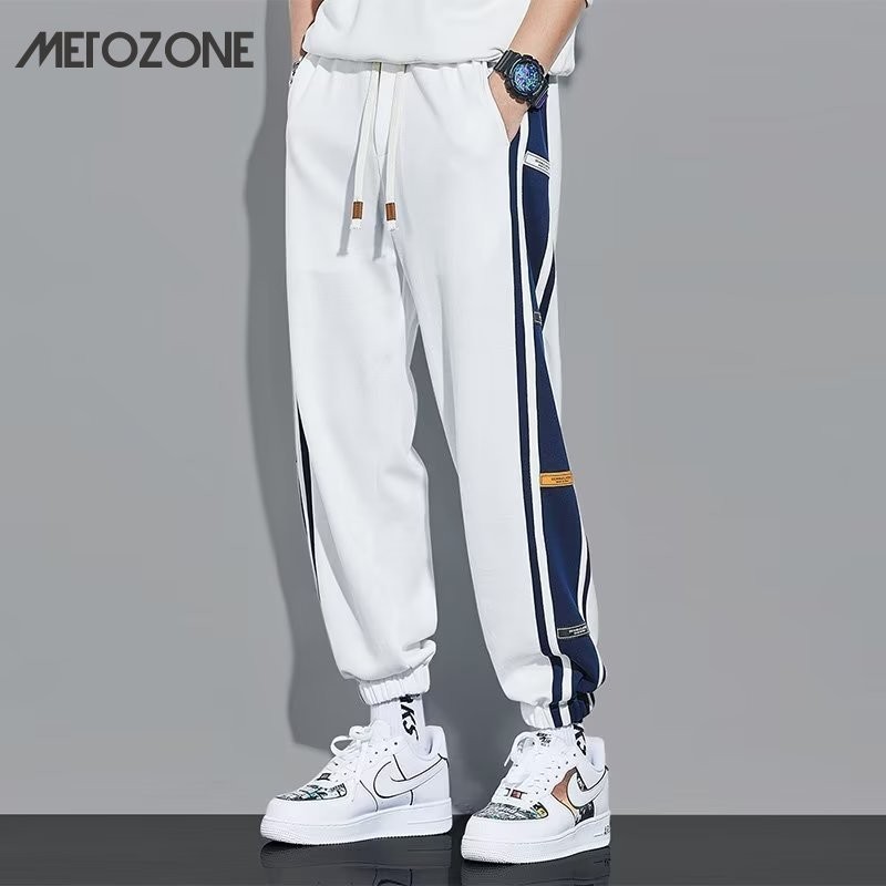 Metozone กางเกงวอร์มขายาว ผ้าฟลีซ ทรงหลวม แฟชั่นฤดูใบไม้ผลิ และฤดูใบไม้ร่วง สําหรับผู้ชาย