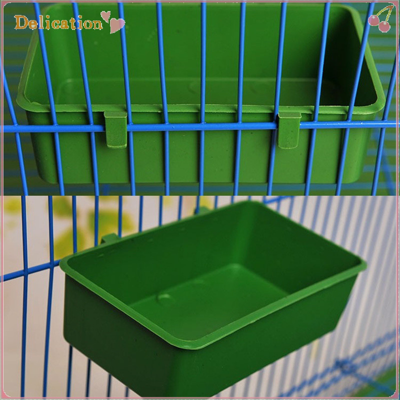 [Delication] กล่องอาหารนกแก้ว สีเขียว สําหรับอาบน้ํา