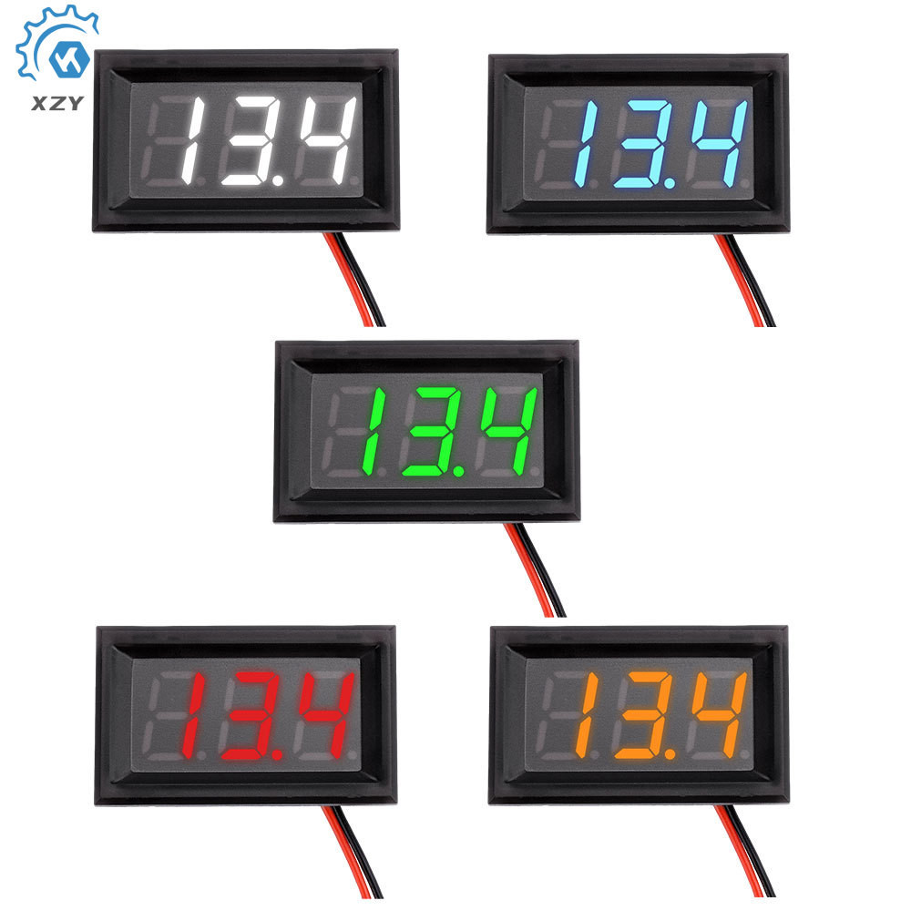 โวลต์มิเตอร์ดิจิทัล DC 4.5-30V กันน้ํา 12V 24V แบตเตอรี่ LED สําหรับรถยนต์ เรือ รถจักรยานยนต์