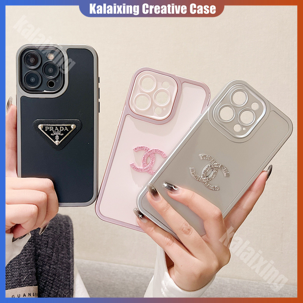 เคสโทรศัพท์มือถือ ซิลิโคน กันกระแทก ลายโลโก้ชาแนล หรูหรา 2 in 1 สําหรับ IPhone 15 14 13 12 11 Pro Max