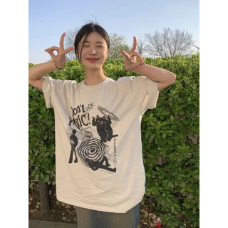 [ส่งจากโรงงาน]ออก24ชั่วโมง OOOK 🚀 100% เสื้อยืดแขนสั้นมีสไตล์ หลวมและอเนกประสงค์ดูเพรียวบาง