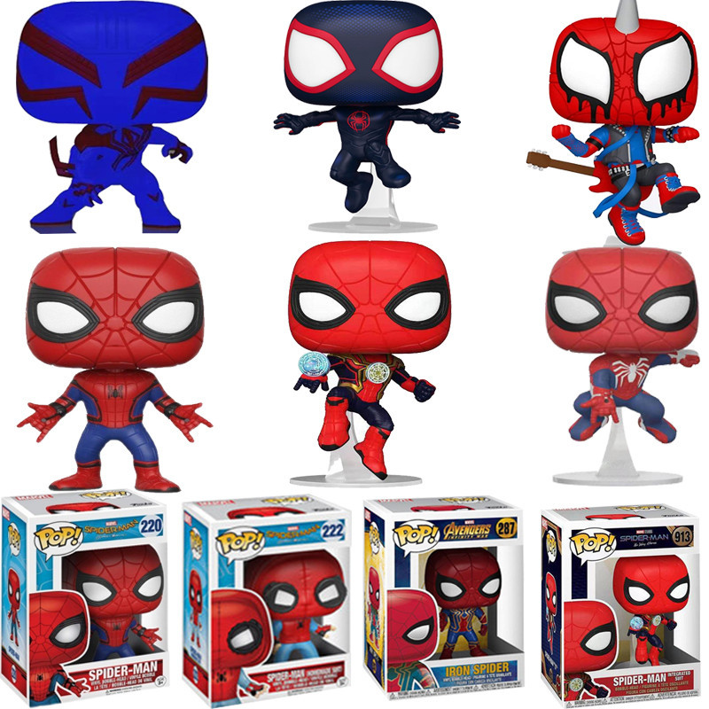 โมเดลตุ๊กตาฟิกเกอร์ สไปเดอร์แมน Funko Pop Marvel SpiderMan 2099 1267 Spider Punk 1231