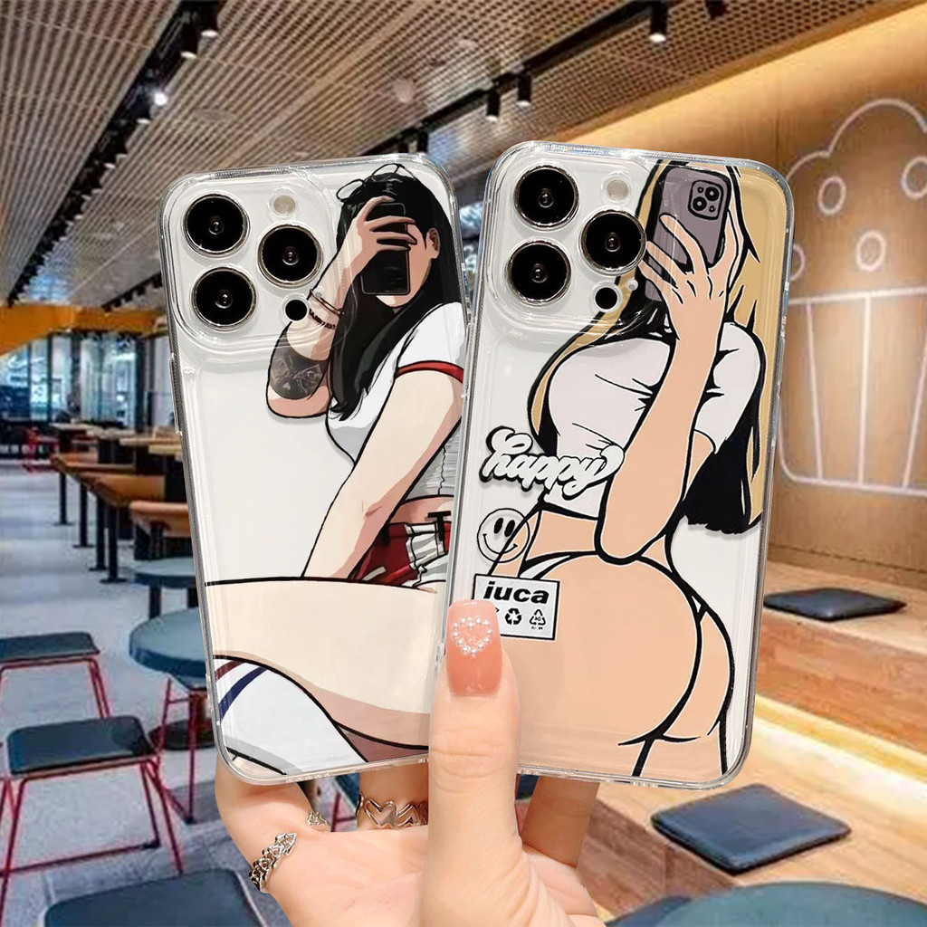 เคสโทรศัพท์มือถือแบบนิ่ม ใส เซ็กซี่ สําหรับ OPPO Reno 8Z 7Z Realme C51 C53 C55 C11 C12 C15 C25S 5 6i