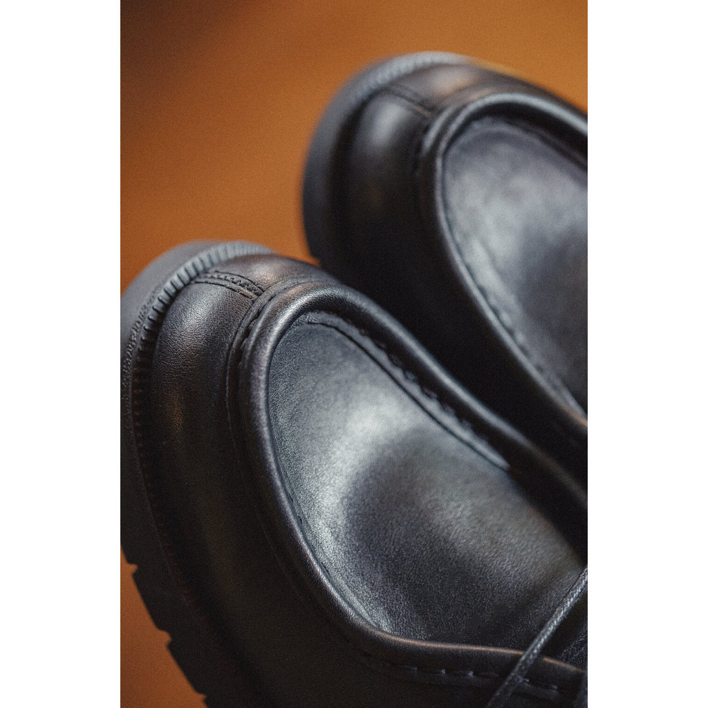 ย้อนยุคทํางานสไตล์ผู้ชายเยาวชน2024ฤดูใบไม้ผลิใหม่ธุรกิจอเมริกันแตะจิงโจ้รองเท้าอังกฤษสบายๆสีดํารอบนิ้วเท้าดาร์บี้รองเท้าหนังขนาดเล็ - รูปที่ 5