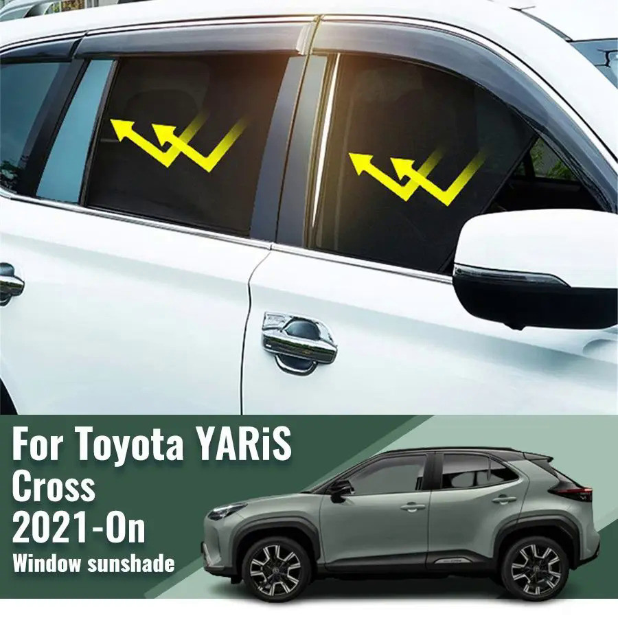 ม่านบังแดดรถยนต์ แบบแม่เหล็ก สําหรับ Toyota YARiS Cross XP210 2021 2022 2023 2024