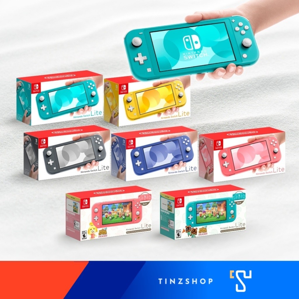 Nintendo Switch Lite (Synnex)  : ลาย Animal (pink , Green + แผ่นเกม Animal)  , Blue , Coral , Turquiose , Grey , Yellow