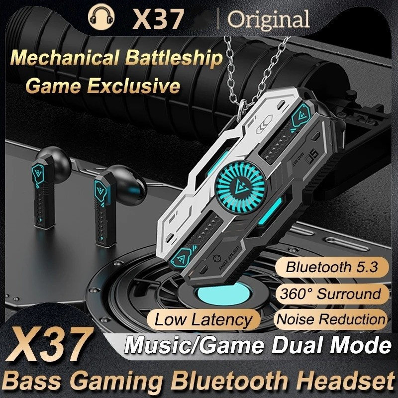 Tzuzl 2024 ใหม่ X37 TWS หูฟังเกมมิ่งไร้สาย บลูทูธ 5.3 ลดเสียงรบกวน พร้อมไมโครโฟน HD
