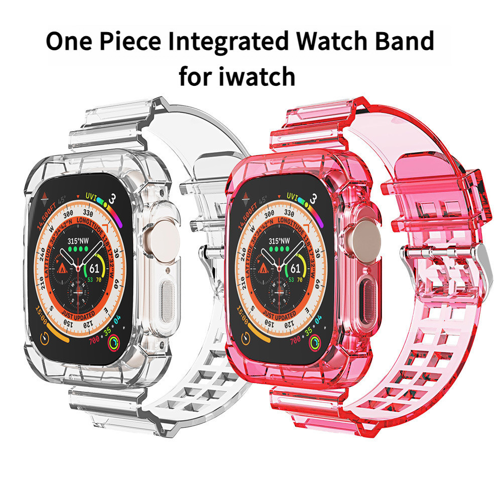 สายนาฬิกาข้อมือ แบบใส สําหรับ Apple Watch Ultra S8 iwatch 38 40 41 มม. 42 44 45 มม. 49 มม.