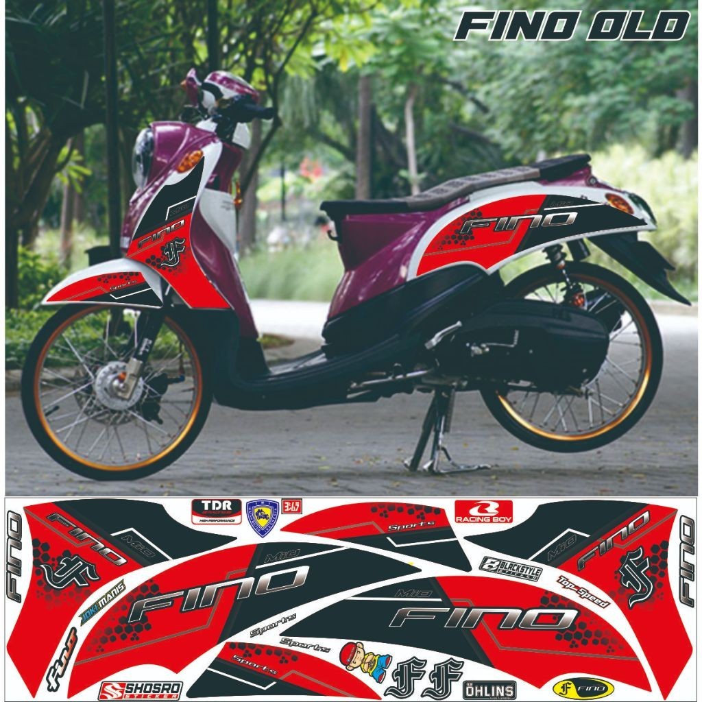 VARIATION OF STICKER VARIATIONS OF MIO FINO OLD CARBON MOTORCYCLE STICKERS FINO คาร์บอนสติกเกอร์ VARIATIONS OF STRIPING VARIATIONS - รูปที่ 7