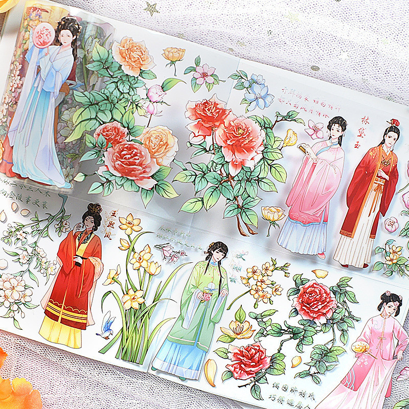 คู่มือเทปสัตว์เลี้ยงGlossy Crystal Ink Craft Modern Cuckoo Character Anime Handbook Special Oil Sticker DIY