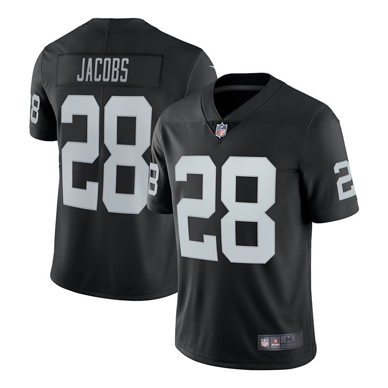 เสื ้ อรักบี ้ La Vegas Raiders Raiders หมายเลข 28 Josh Jacobs Jersey Sportswear