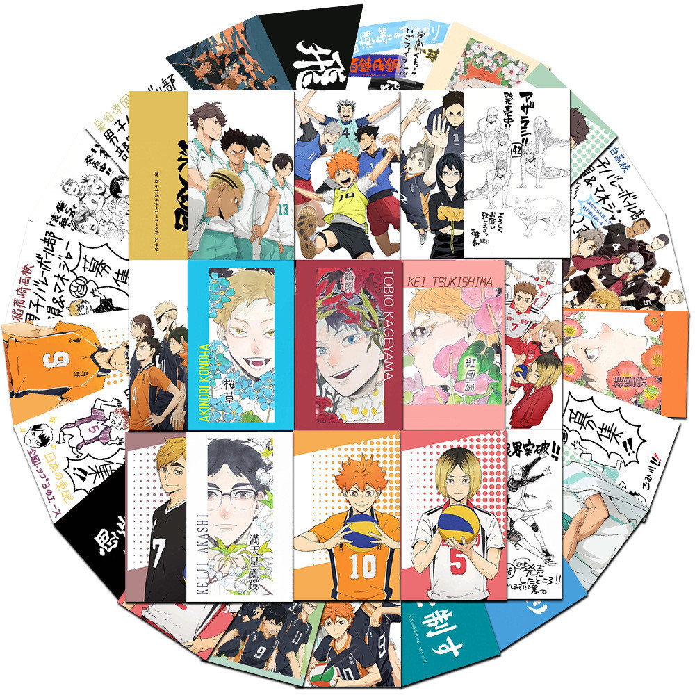 การ์ตูนอนิเมะ Haikyuu!! 43 ชิ้น สติกเกอร์กราฟฟิตี้ กันน้ํา สําหรับติดตกแต่งหมวกกันน็อค จักรยาน