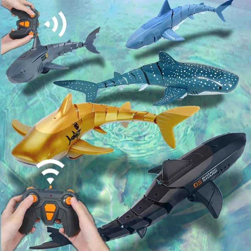 Jaxun Rc Whale Shark ของเล่นหุ่นยนต์รีโมทคอนโทรลสัตว์ Marine Life Tub สระว่ายน้ําปลาไฟฟ้าเด็กอาบน้ํา