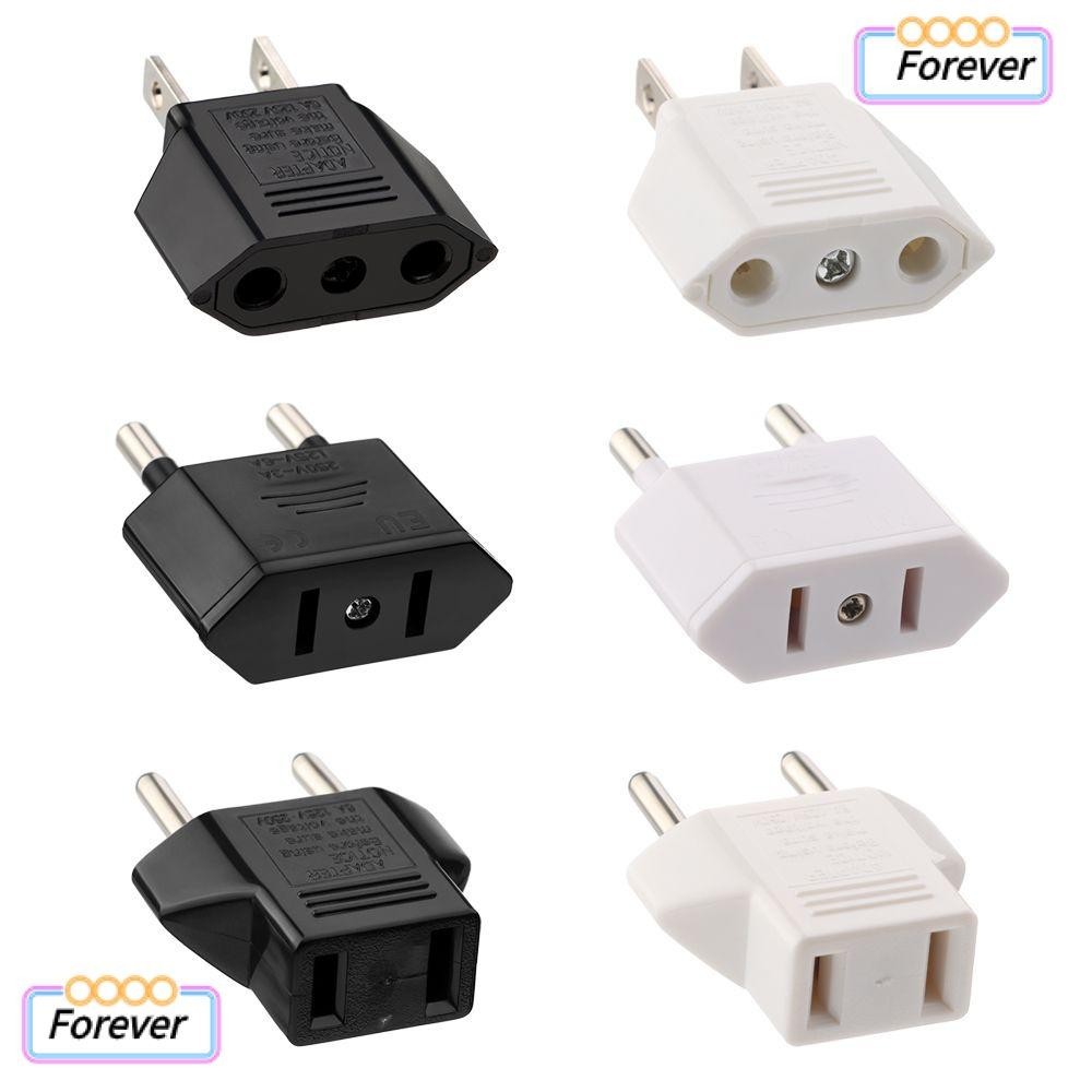 FOREVER 1PC Travel Socket EU Plug Adapter EU To US Power Adapter Plug Adapter Charger Socket AC Outlet Electric Plug Converter Power Supply US To EU/Multicolor