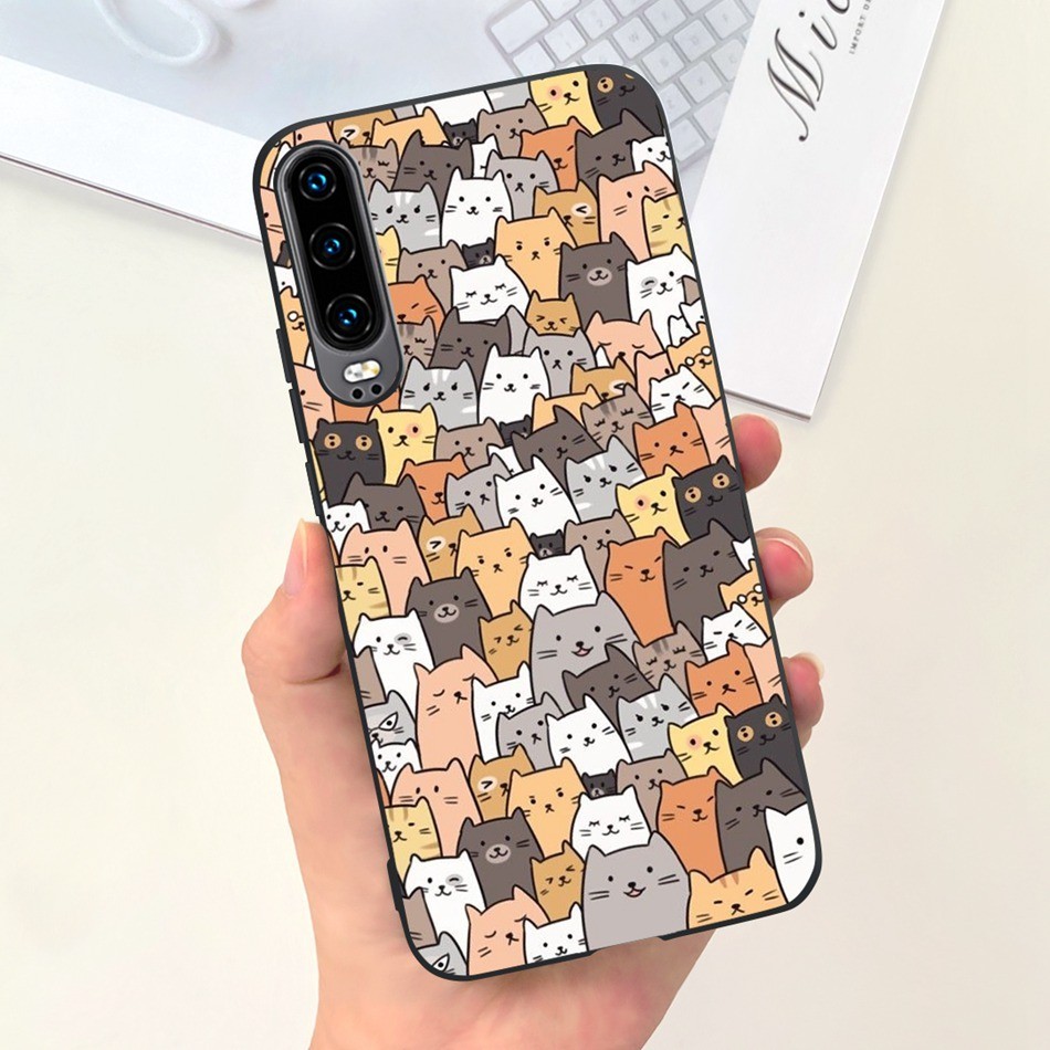 เคสโทรศัพท์มือถือ ซิลิโคนนุ่ม ลายการ์ตูนแมว ไดโนเสาร์ นักบินอวกาศน่ารัก สําหรับ Huawei P30 P30Pro P30 Pro P 30 30Pro