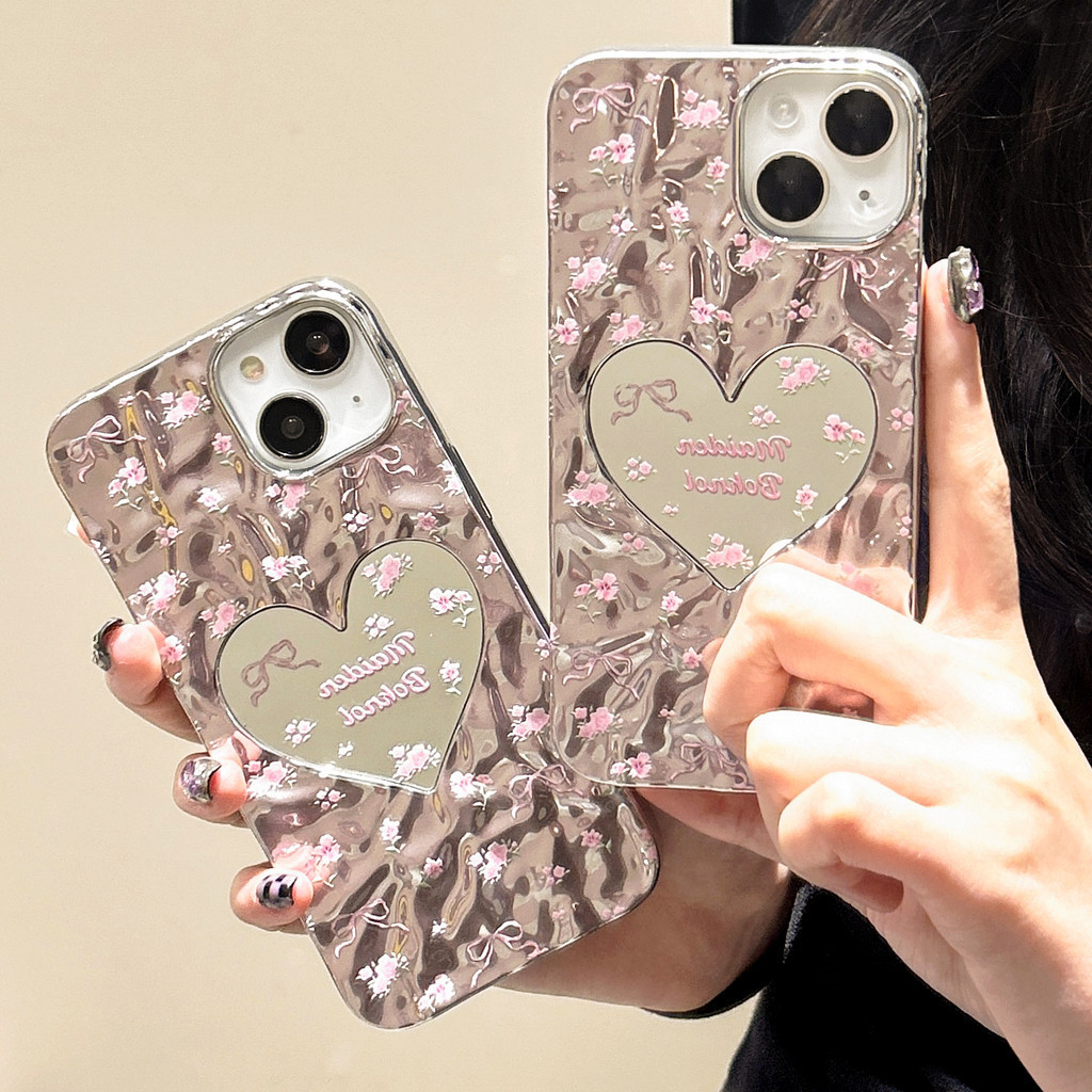 กรณีเข้ากันได้กับ iPhone 16 Pro Max11 12 13 14 15 สีชมพู Bowtie ดอกไม้รูปแบบ Soft TPU Anti-scratch กันกระแทกโทรศัพท์มือถือกรณี Dirt Resistance เปลือกป้องกัน