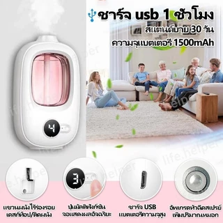 สินค้าคุณภาพ💯 เครื่องฟอกอากาศอัตโนมัติ กระจายน้ํามันหอมระเหย น้ำหอมติดทนนาน น้ําหอมปรับอากาศในห้อง แบบชาร์จไฟได้ฟอกอากาศ