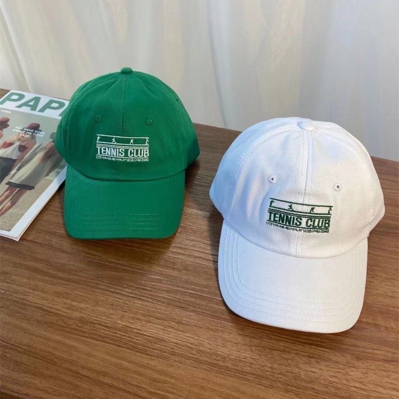 หมวกตีกอล์ฟ 📍สินค้าพร้อมส่งจากไทย หมวกแก็ป ปัก TENNIS CLUB (DM57)