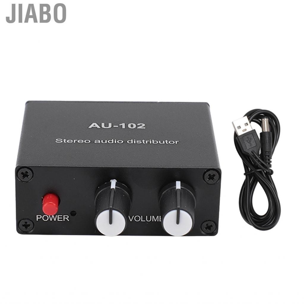 Jiabo 2 Channel Sound Amplifier 1 Input Output 3.5mm Independent Control Stereo Distributor Preamplifier