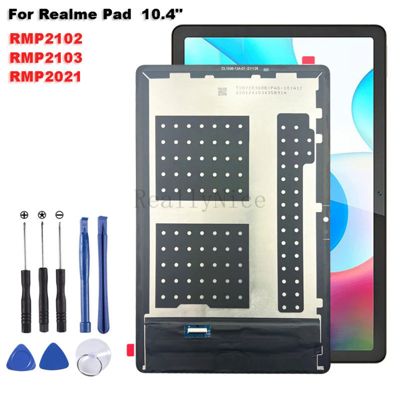 AAA + สําหรับRealme Pad RMP2102 RMP2103 RMP2021 2102 2103 10.4 "จอแสดงผลLCD Touch Screen Digitizer G