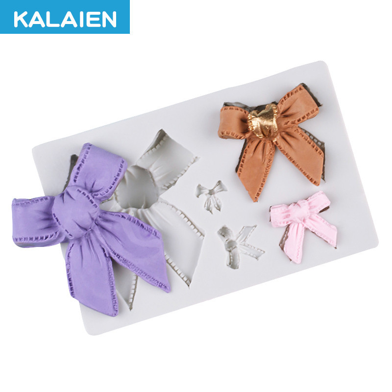 Kalaien แม่พิมพ์ซิลิโคน รูปโบว์ F แฮนด์เมด สําหรับทําขนมช็อคโกแลต เบเกอรี่