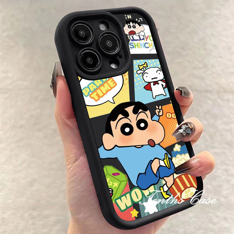 เคสโทรศัพท์มือถือแบบนิ่ม ลายการ์ตูนชินจัง สําหรับ Vivo Y03 V30 Y17s V29 Y27 Y36 Y35 Y02 Y16 Y17 Y15 Y12 Y11 Y02s Y22 Y22s Y15A Y15S Y21 Y21s Y20 Y20S Y20i Y12s Y95 Y93 Y91 V25e - รูปที่ 2