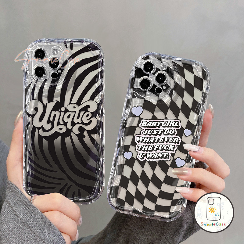 ลายสก๊อตไม่ปกติลายเส้นภาษาอังกฤษ ที่อยู่อาศัย เข้ากันได้ iPhone 11 13 15 12 14 Pro Max XR 7Plus X XS Max 15 7 8 14 Plus
