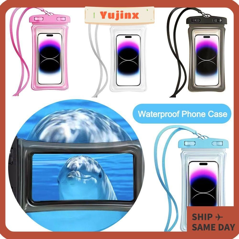 Yujinx กระเป๋าใส่โทรศัพท์มือถือ แบบใส พร้อมสายคล้อง กันน้ํา แบบพกพา หน้าจอสัมผัส 7.0 นิ้ว สําหรับว่ายน้ํา ดําน้ํา