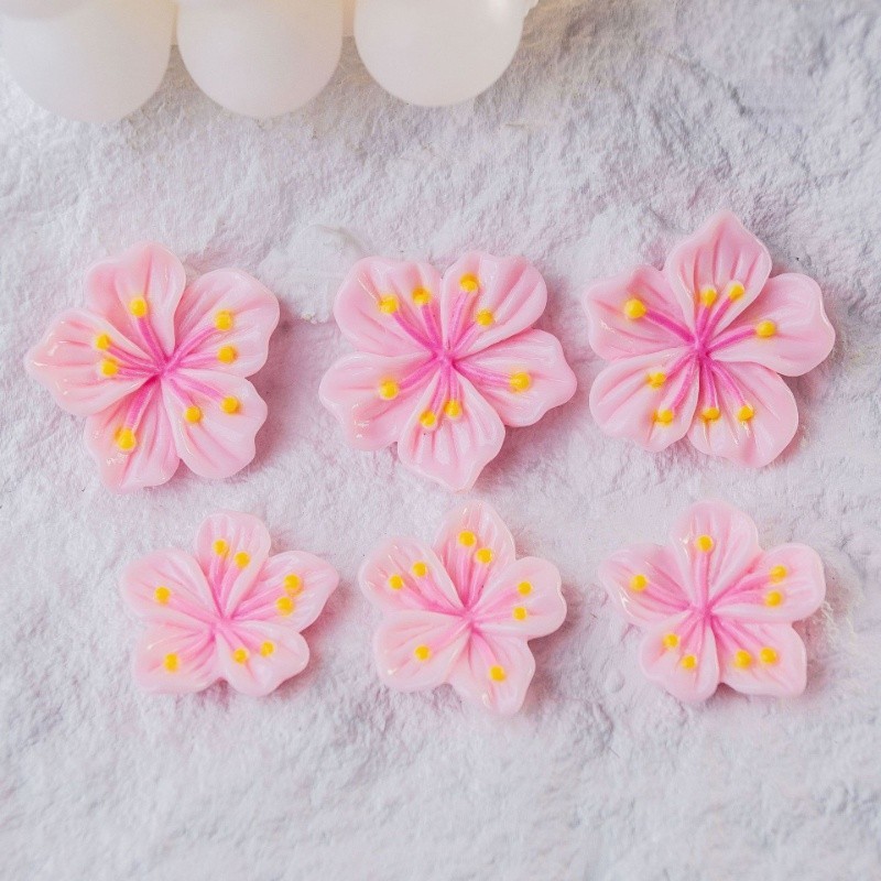 สติกเกอร์เรซิ่น รูปดอกซากุระ สีชมพู diy สําหรับติดตกแต่งตู้เย็น