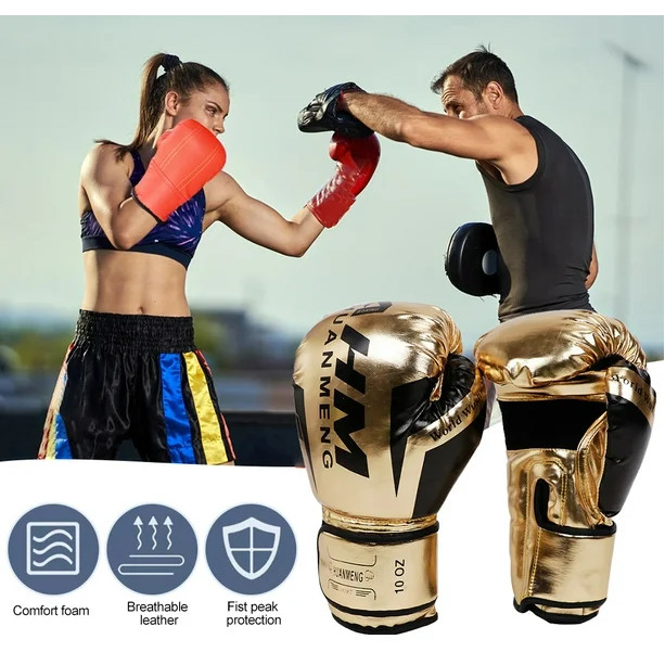 Boxing  gloves นวมชกมวย นวม 6-14oz  Boxer ufc mma นวมชกมวยผู้ใหญ่ - รูปที่ 7
