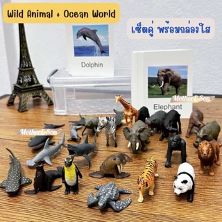 ของเล่น โมเดลสัตว์ เกมจับคู่ภาพสัตว์+การ์ดภาพมีคำอธิบาย มี 3 แบบให้เลือก