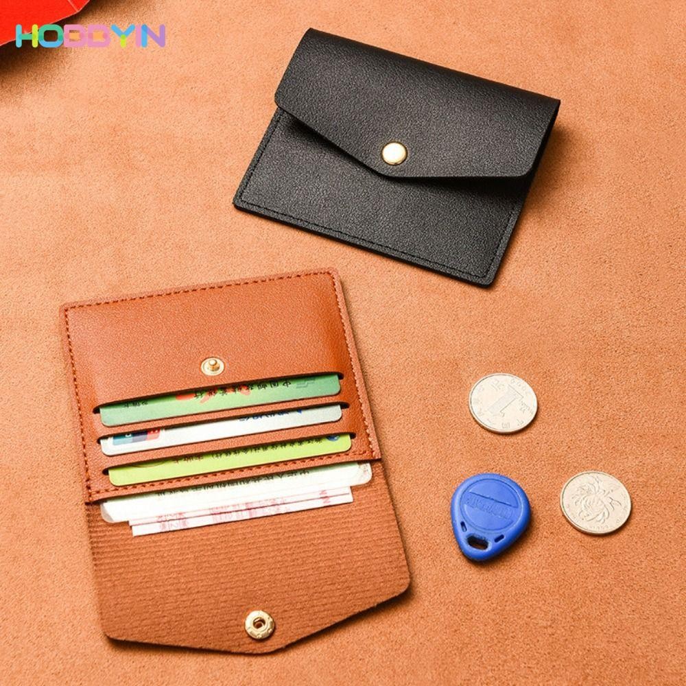 HOBBYIN กระเป๋าใส่บัตร หนัง PU สีพื้น หลายช่อง เหมาะกับผู้ชาย และผู้หญิง สําหรับเดินทาง