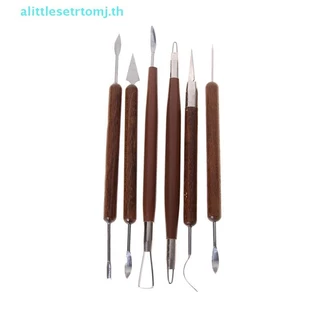 Alittlese 6 ชิ้น Clay Sculpting ขี้ผึ้งแกะสลักเครื่องปั้นดินเผา DIY เครื่องมือ Shapers Polymer Modeling ของขวัญ TH