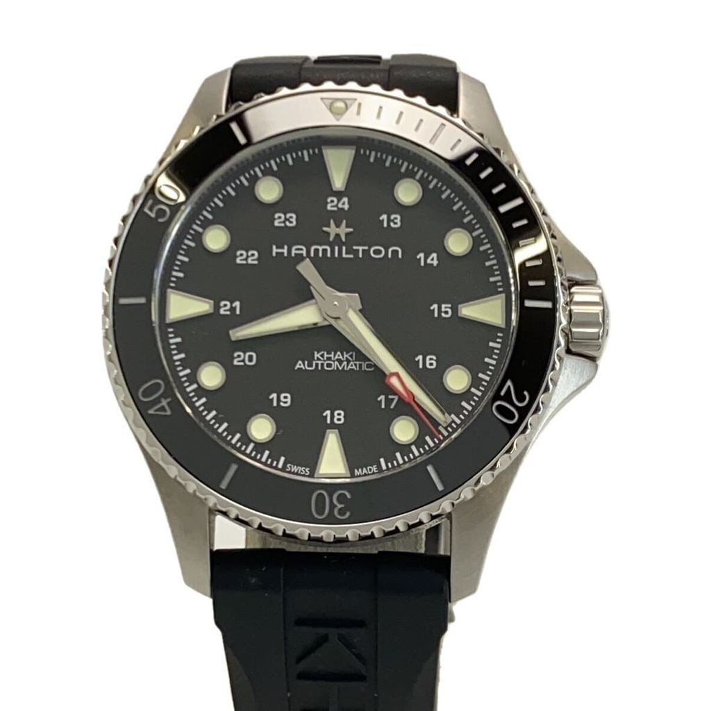 Hamilton(แฮมิลตัน) HAMILTON Men's Watch Automatic Analog Glover BLK H825150 Khaki Navy Scuba Auto Di