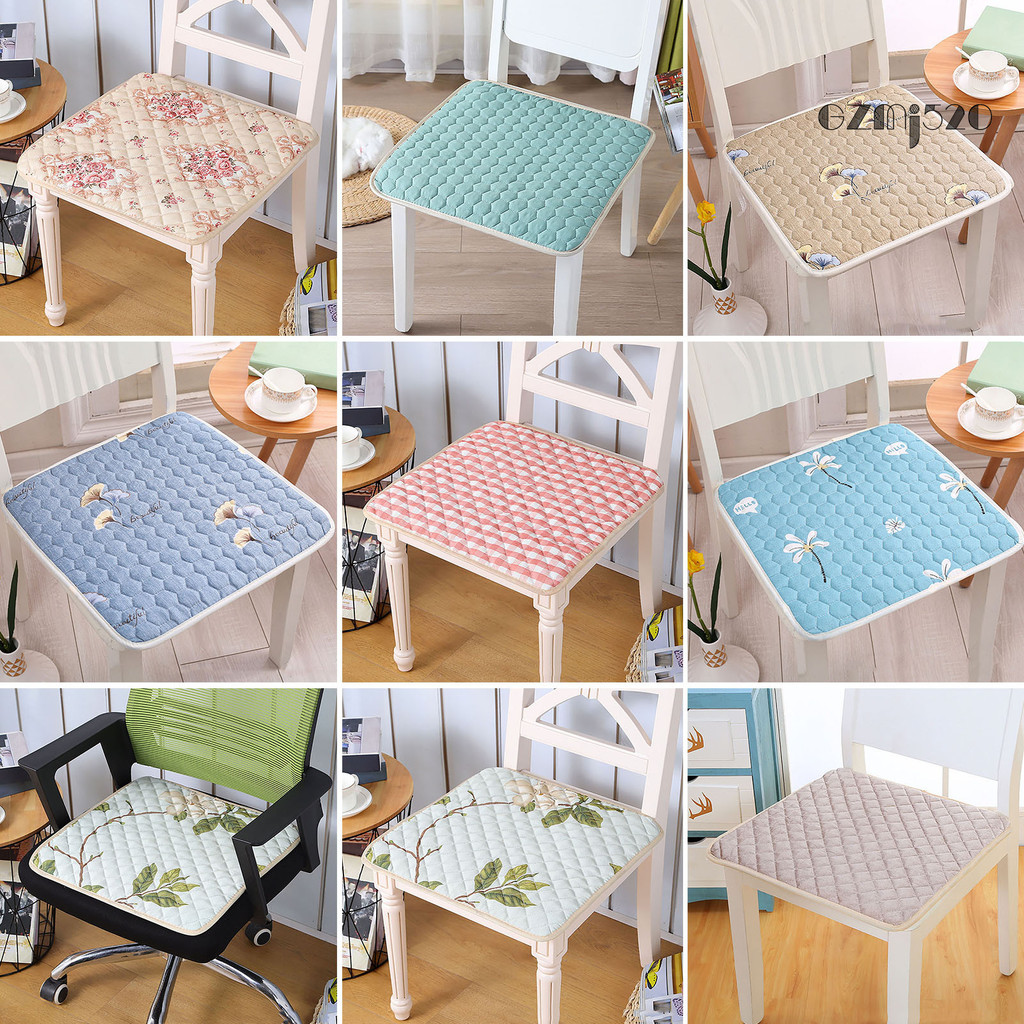 [GZMJ] เบาะเก้าอี้พร้อมสายรัดกันฝุ่นตกแต่งโพลีเอสเตอร์ครัวเรือนร้านอาหารรับประทานอาหารอุจจาระเบาะรองนั่งสําหรับใช้ในทุกวัน