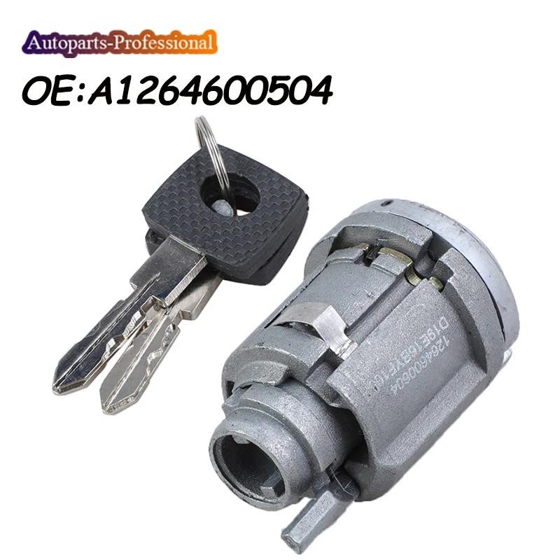 ใหม่ กระบอกล็อคสวิตช์จุดระเบิด พร้อมกุญแจ ก1264600504 1264600504 1264620379 สําหรับ Mercedes Benz W1