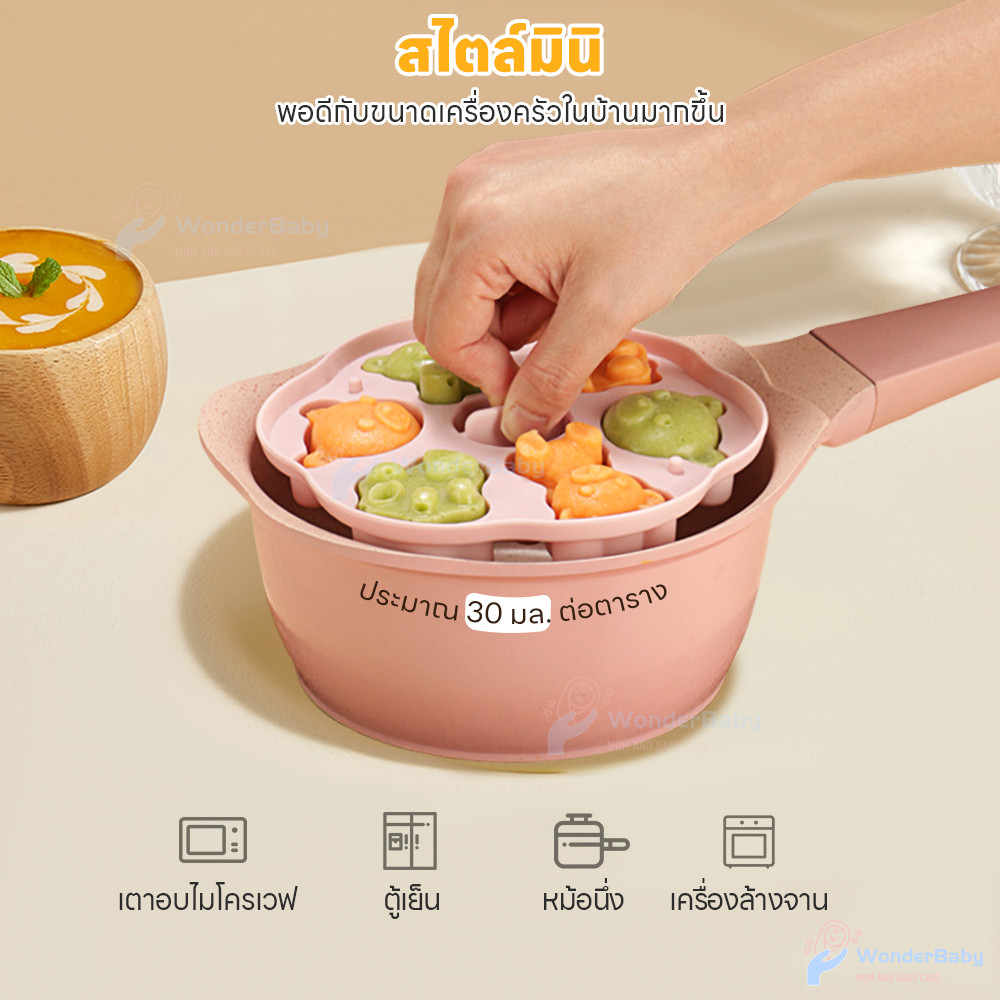 WONDERBABY บล็อคซิลิโคน แม่พิมพ์หมี ทำทาร์ตไข่และไอศกรีมได้ ทําน้ําแข็ง ถอดแม่พิมพ์ง่าย บล็อคแช่แข็งอาหาร - รูปที่ 6