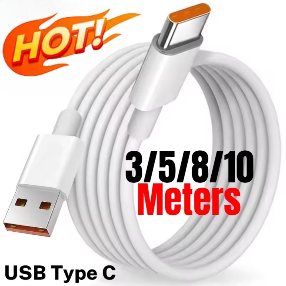 3m 5M 8M 10M ยาว Type C สายชาร์จเร็ว สายชาร์จโทรศัพท์ สายไฟ USB Data Line