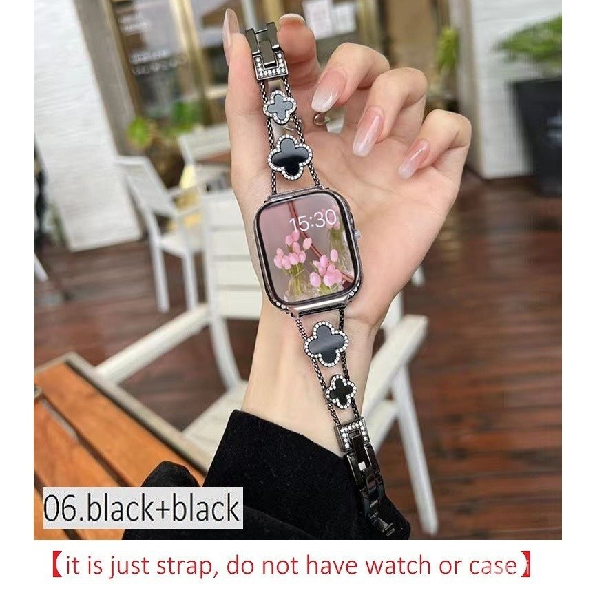 สายนาฬิกาโลหะสำหรับ Redmi Watch 5 สายเพชรหรูหรา สายนาฬิกา Redmi Watch 4 ออกแบบ สาย Redmi Watch 5 Lite สายโคลเวอร์หรูหรา สาย Redmi Watch 3 สำหรับ Redmi Watch 5 - รูปที่ 2