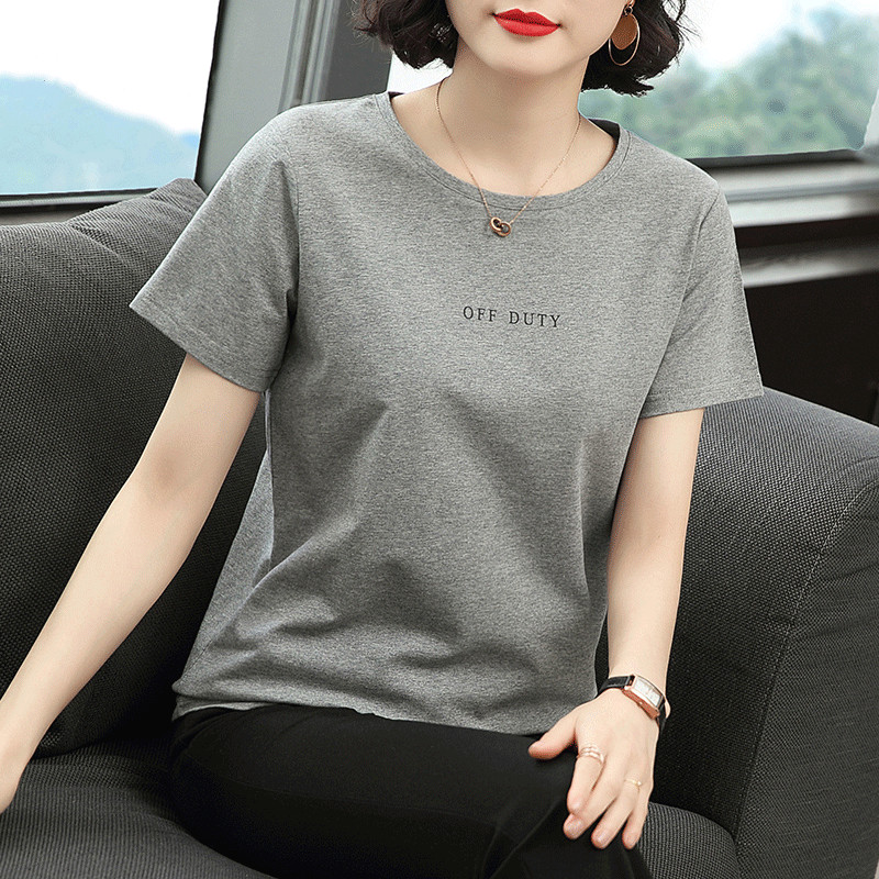 เสื้อยืดแขนสั้นผู้หญิง 2025 ฤดูร้อนเวอร์ชั่นเกาหลีอินเทรนด์พิมพ์หลวมขนาดใหญ่ไขมัน มม สูงสุด