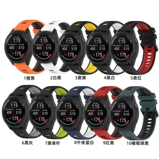 สายนาฬิกาgarmin265/265s/255/255s/245/245s/165/55/venu2/venu2s/venu3/venu3s/venu2plusสองสีชลิโคน