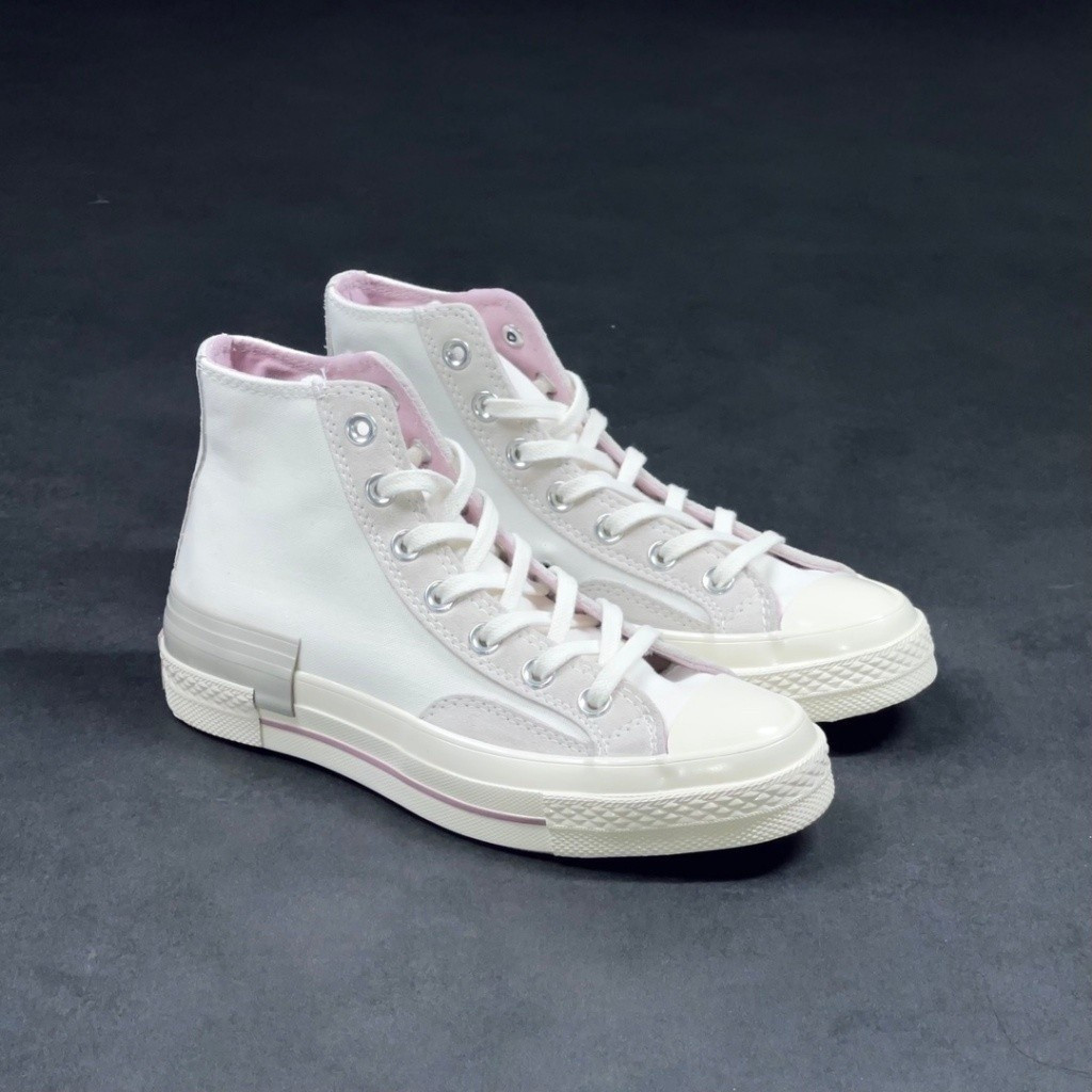 Converse 1970S stitching White Pink High-Top รองเท้าผ้าใบลำลอง