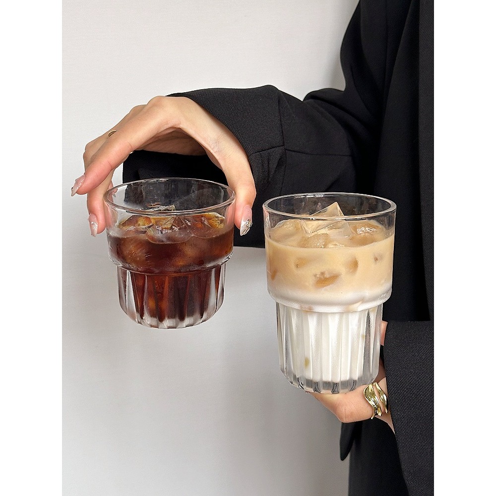 【พร้อมส่งจากไทย】แก้วกาแฟใส 🥃🥃สไตล์เกาหลี 🥛🥛dirty coffee