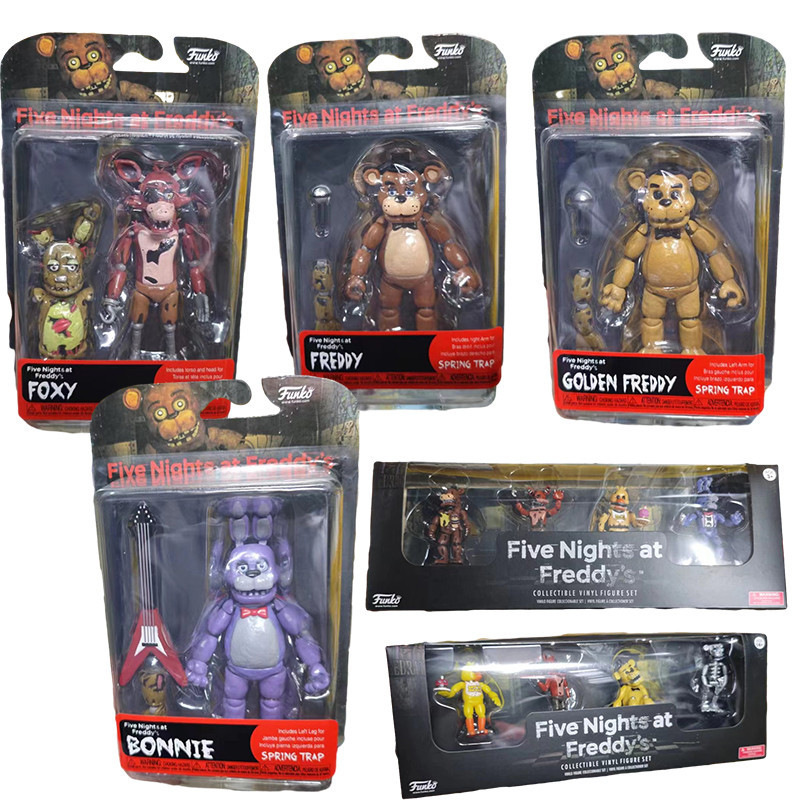 Funko FNAF ชุดฟิกเกอร์ Five Nights At Freddy Foxy Bonnie Chica Nightmare Freddy Bear ของเล่นสะสม สํา