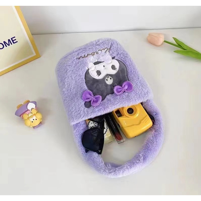 (พร้อมส่ง)J10145กระเป๋าถือ กระเป๋าสะพายไหล่ ลายการ์ตูน Sanrio Cinnamon Kuromi Lotso น่ารัก ความจุขนาดใหญ่