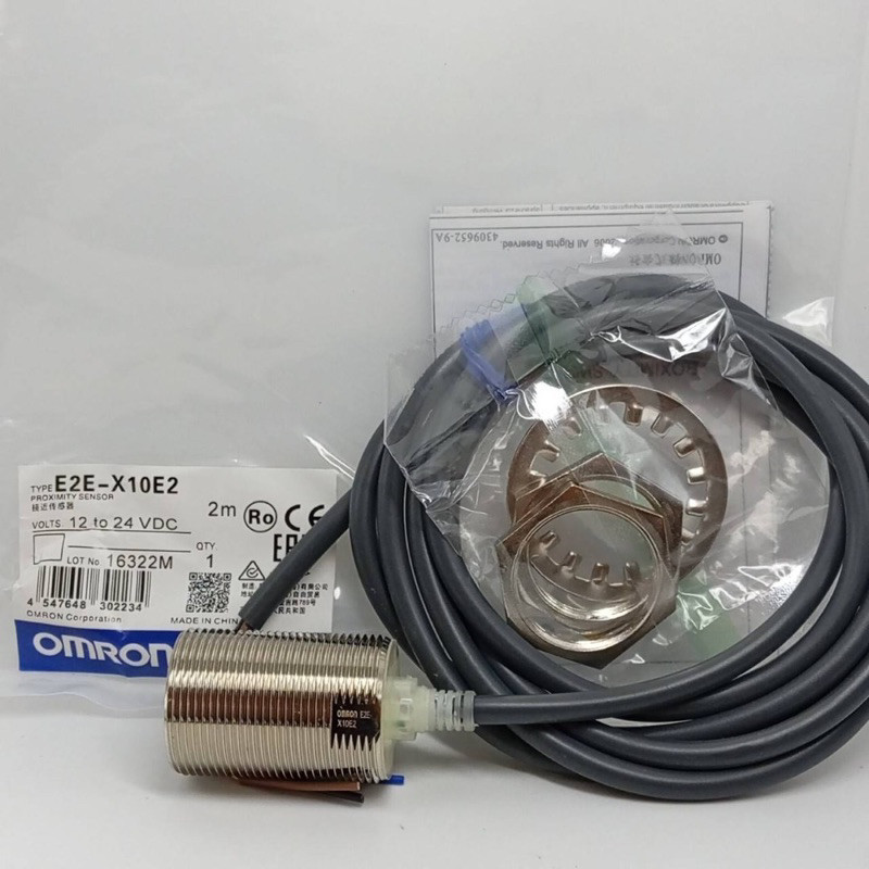 E2E-X10E2 Proximity Sensor หัว M30 ระยะจับ 10 MM 3สาย NPN-NC ไฟ 12 to 24VDC พร้อมส่งในไทย
